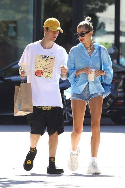 justin bieber和hailey bieber越来越有夫妻相!