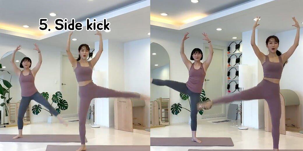 瘦大腿內側動作:Side Kick 瘦大腿內側動作:Side Kick