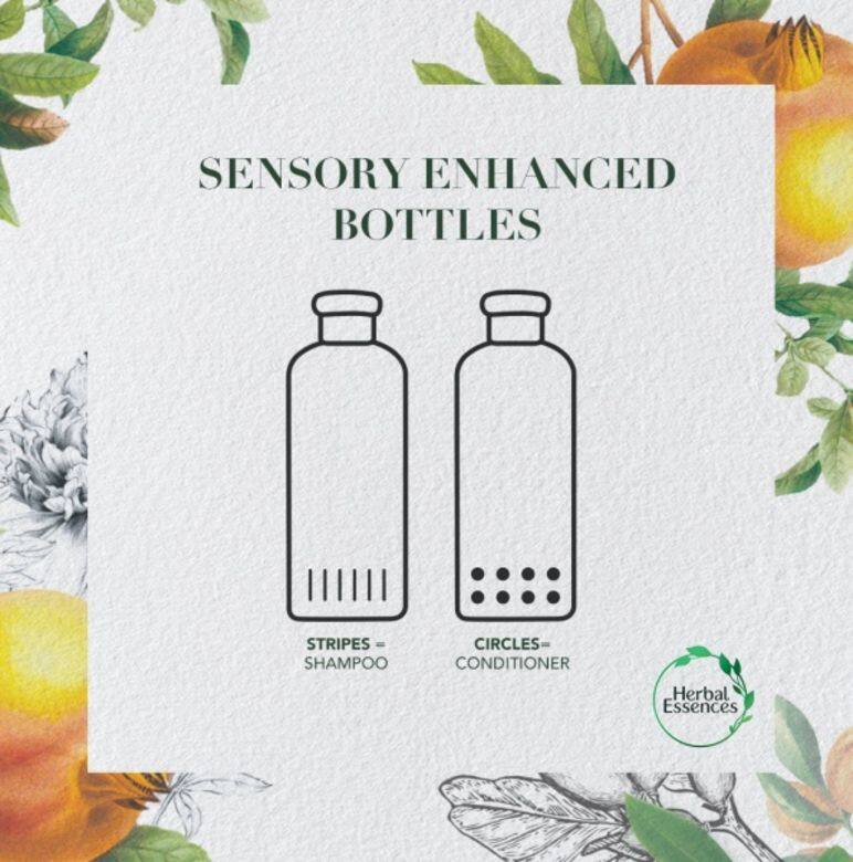 Tactile Feature2018年10月，Herbal Essences 發表的全新洗護髮產品包裝設計以照顧視障人士需