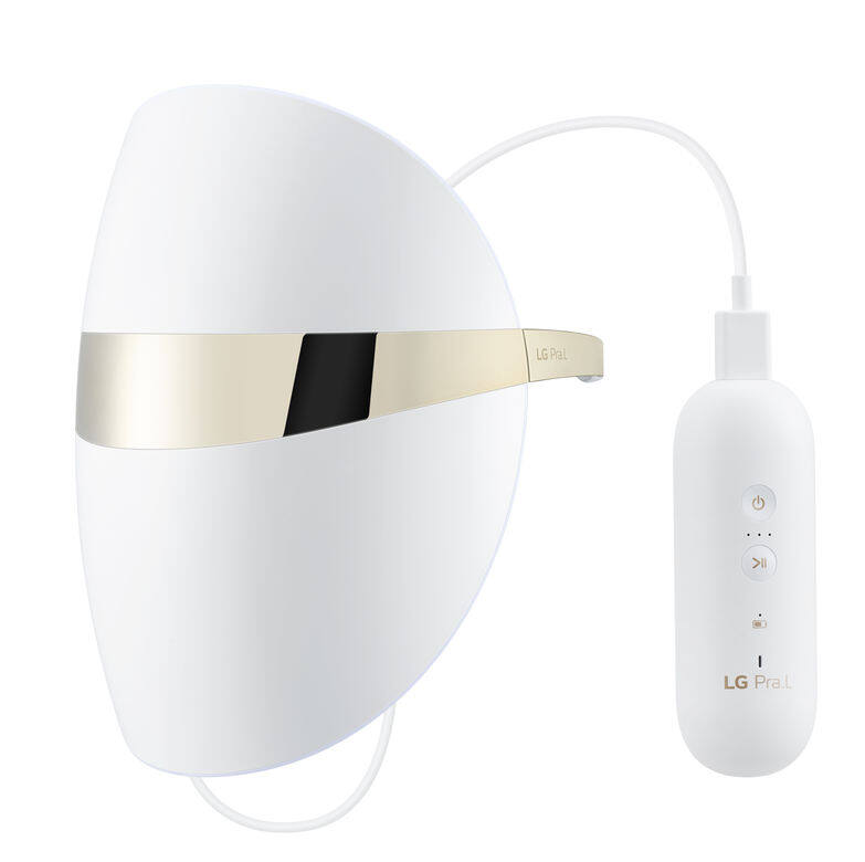 LG Pra.L 光學淨白緊緻 LED 面罩配備160個LED ,分別有80 個紅光 LED 及 80 個紅外 LG Pra.L 光學淨白緊緻 LED 面罩配備160個LED ,分別有80 個紅光 LED 及 80 個紅外
