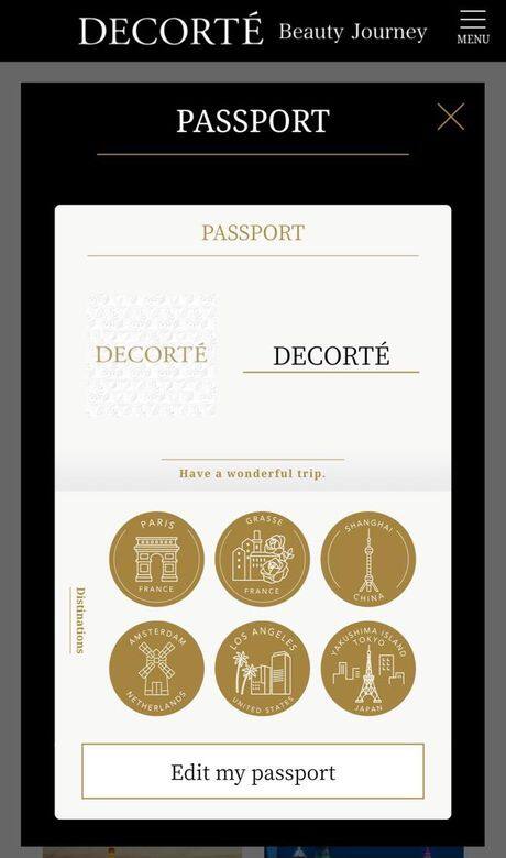由即日起至2020年12月31日,只要於DECORTÉ Beauty Journey製作護照,體驗DECORTÉ的Beauty Journey並集齊 由即日起至2020年12月31日,只要於DECORTÉ Beauty Journey製作護照,體驗DECORTÉ的Beauty Journey並集齊