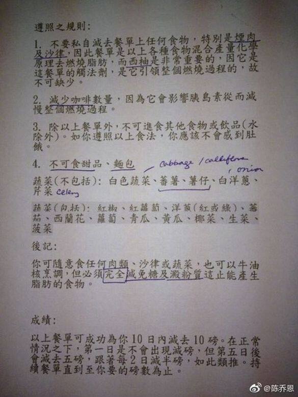 餐單中其實可以吃任何肉類,也可以牛油烹煮,但整個餐單都要戒糖及戒 餐單中其實可以吃任何肉類,也可以牛油烹煮,但整個餐單都要戒糖及戒
