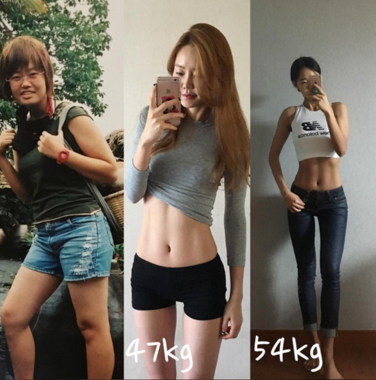 韓國健身達人Suji,一直是位微胖女生,但用了半年時間,的起心肝減肥,由65公斤減至47公斤 韓國健身達人Suji,一直是位微胖女生,但用了半年時間,的起心肝減肥,由65公斤減至47公斤