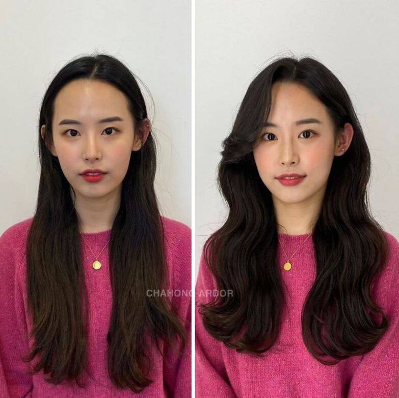 只愛長頭髮的不一定要剪短髮,八字瀏海加上微捲髮,提升女人味同時更 只愛長頭髮的不一定要剪短髮,八字瀏海加上微捲髮,提升女人味同時更