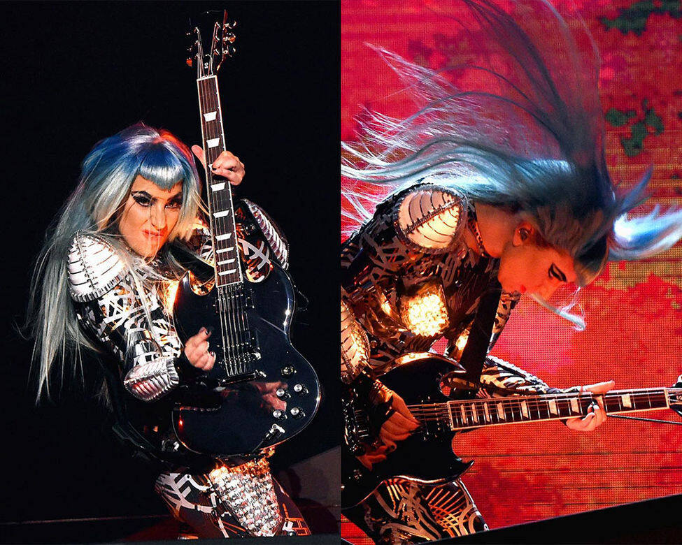 Gaga 依然保留冰藍髮色 Gaga 依然保留冰藍髮色