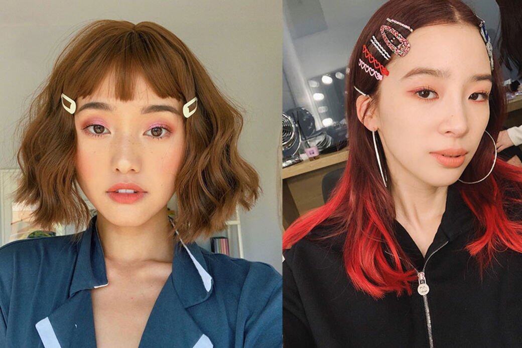 除了單邊夾上髮夾外,想突顯個性的話不妨選擇把髮夾夾在頭頂兩側,對 除了單邊夾上髮夾外,想突顯個性的話不妨選擇把髮夾夾在頭頂兩側,對