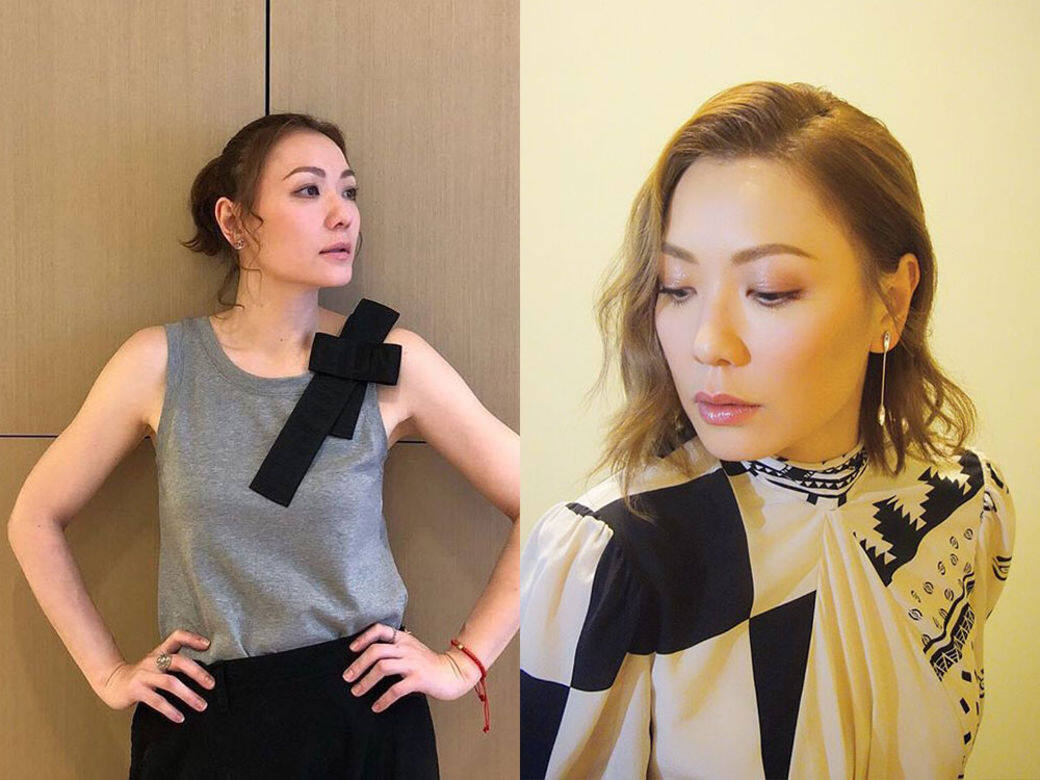 田蕊妮的髮型師都特意將耳際旁邊留下兩束髮絲 田蕊妮的髮型師都特意將耳際旁邊留下兩束髮絲