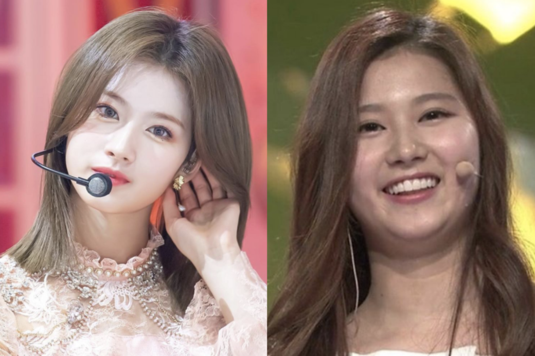 TWICE的Sana同樣地選秀時也是臉較腫,更有雙下巴,不過她減掉baby face及由雙下 TWICE的Sana同樣地選秀時也是臉較腫,更有雙下巴,不過她減掉baby face及由雙下