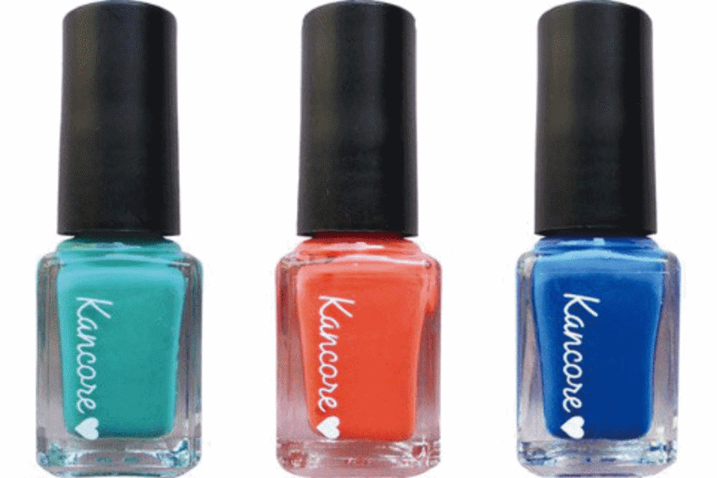 DAISO x Kancore 高顯色指甲油色調鮮明亮麗，亦容易上色。