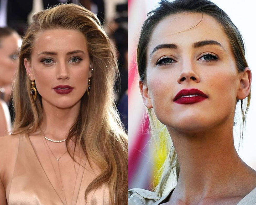 Amber Heard 深紅色唇妝 Amber Heard 深紅色唇妝