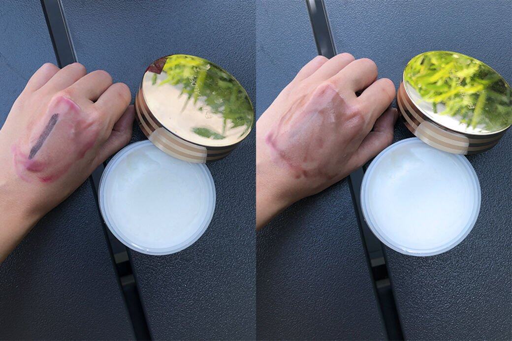 霜狀質感較厚重,需稍加按摩才能將防水眼線卸除,含薰衣草、洋甘菊等滋 霜狀質感較厚重,需稍加按摩才能將防水眼線卸除,含薰衣草、洋甘菊等滋