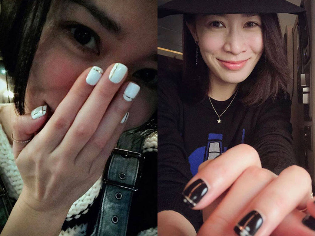 佘詩曼美甲造型 2. 金色線條美 佘詩曼美甲造型 2. 金色線條美