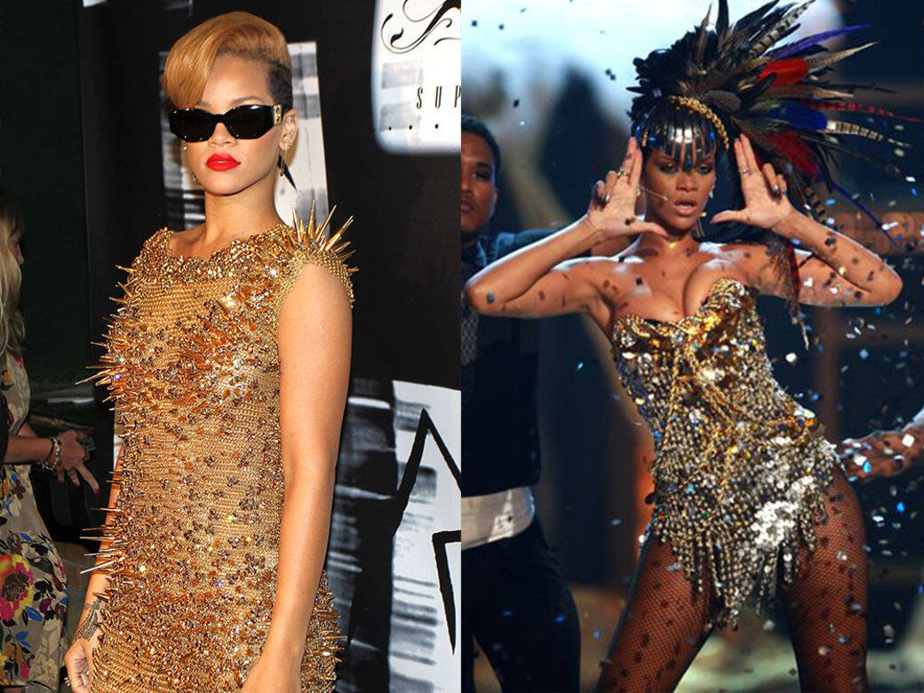 Rihanna 多次穿上 The Blonds 服飾出席公開場合。 Rihanna 多次穿上 The Blonds 服飾出席公開場合。