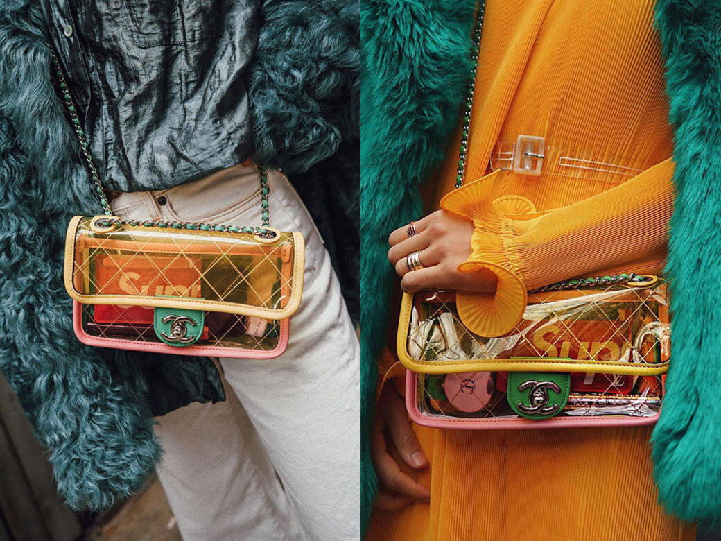  Chanel Mini Flap Bag 也換上 PVC 質料，型女至愛，令 Jelly Bag 繼續發揚光大。