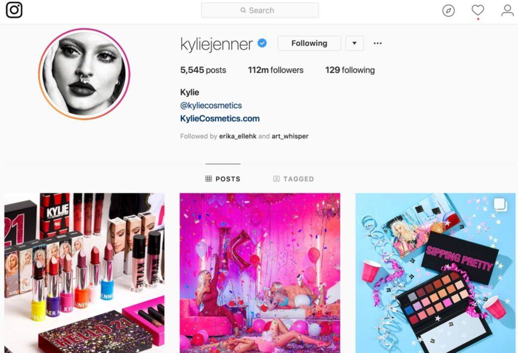 更新後，就是立即follow Kylie Jenner的Instagram，成為粉絲便可享用福利。 