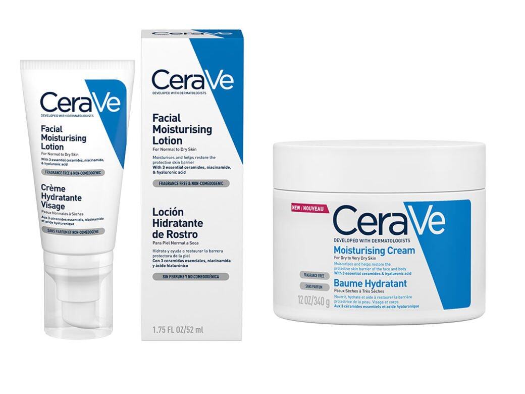 左：CeraVe 長效保濕面霜 $135 / 52ml品牌獲美國皮膚科醫生推薦，質感透薄且不黏