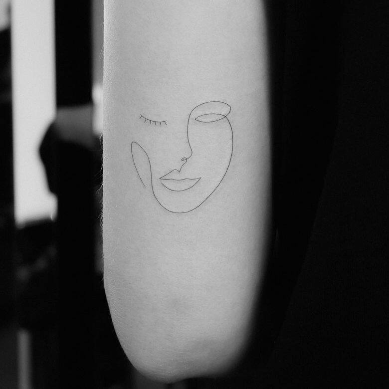 Jakubnowicztattoo2 Jakub 擅長以簡約的線條刻畫抽象的頭像 Jakubnowicztattoo2 Jakub 擅長以簡約的線條刻畫抽象的頭像