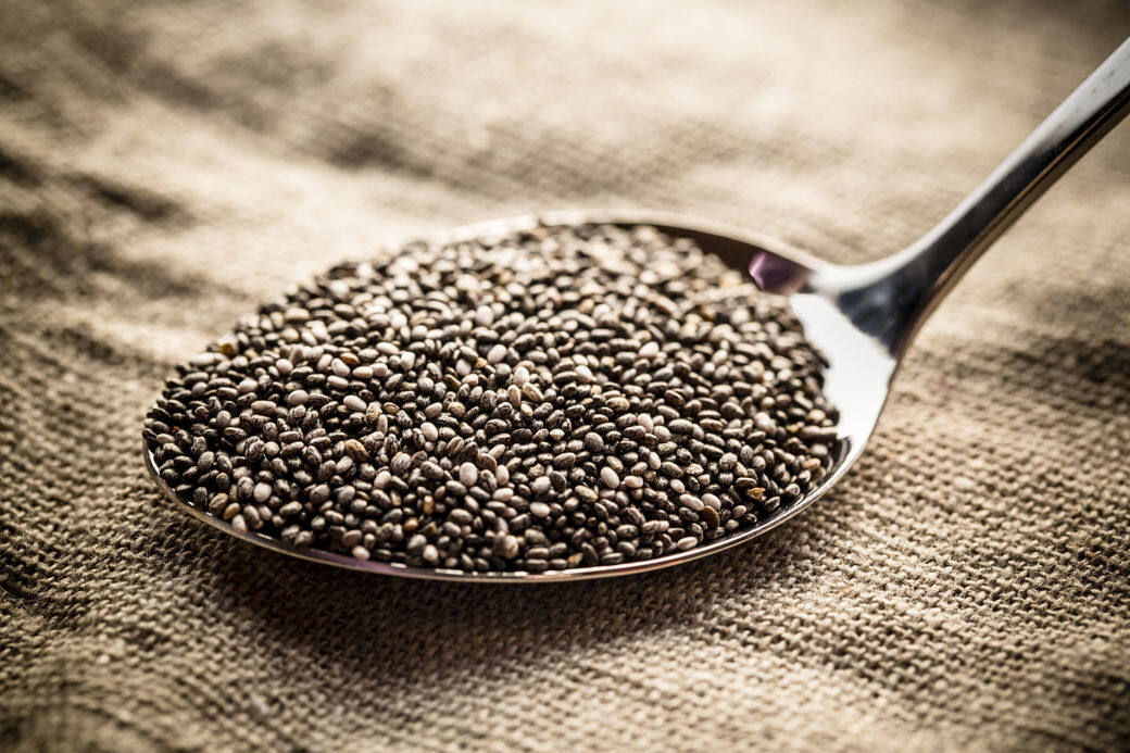 奇亞籽(Chia Seed)含有高纖維, 能有助維持腸道健康。配合適量水分更能改善便 奇亞籽(Chia Seed)含有高纖維, 能有助維持腸道健康。配合適量水分更能改善便