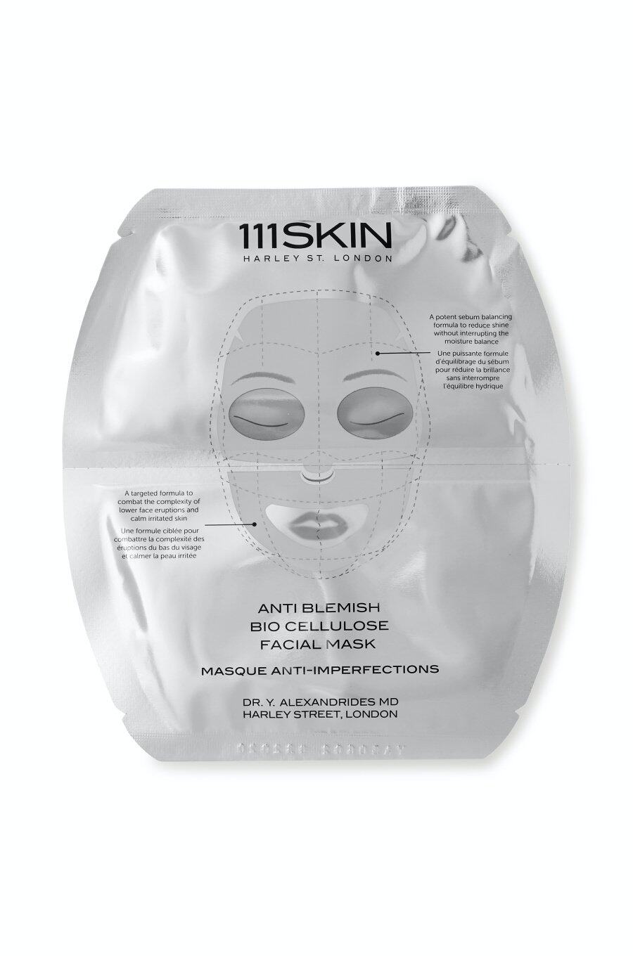 111Skin Anti Blemish Bio Cellulose Facial Mask, 5 x 25ml