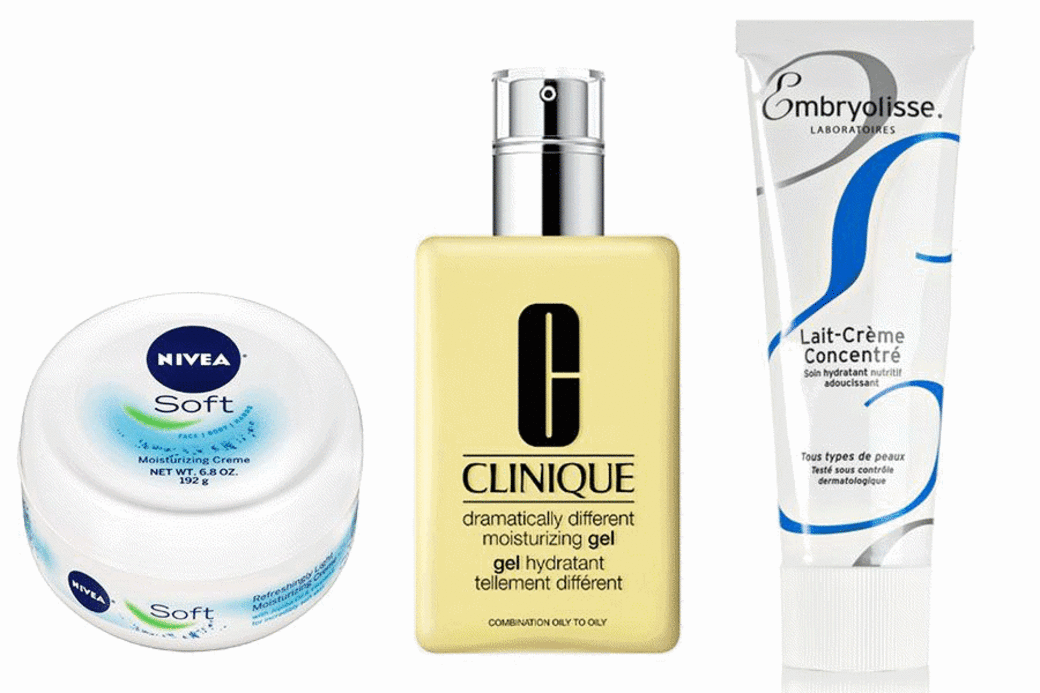 肌膚測試產品分別為不同價格的面霜:Embryolisse 乳液、CLINIQUE 特效潤膚露+及 Nivea 保濕霜。 肌膚測試產品分別為不同價格的面霜:Embryolisse 乳液、CLINIQUE 特效潤膚露+及 Nivea 保濕霜。