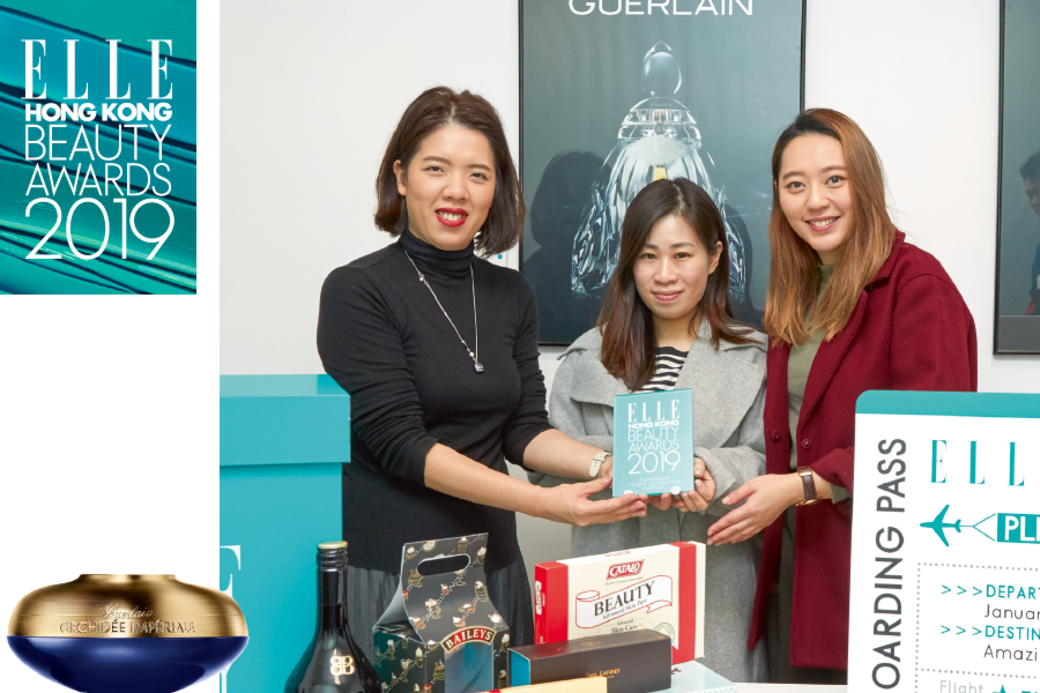 Janette Leung, Digital Marketing Executive (Guerlain, 右二) Renna Mok, PR & Communications Assistant (Guerlain, 右一)GUERLAINOrchidée Impériale The Eye &  Lip Contour Cream
