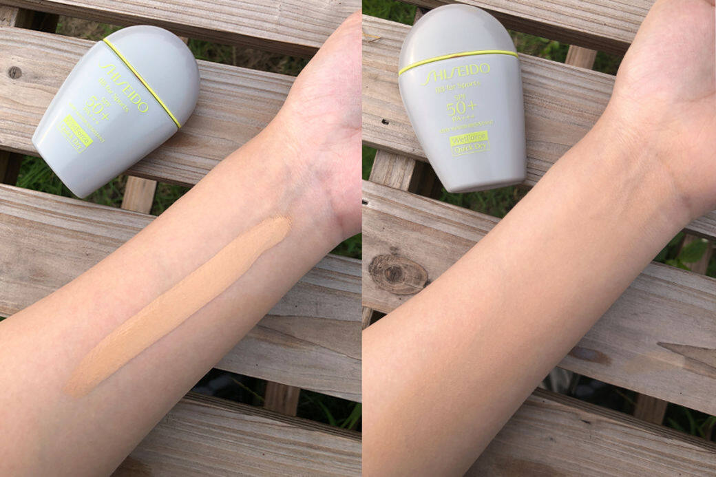 Shiseido BB for Sports SPF50+PA+++ $320/30ml(五星為滿分)防曬度:★★★★★清爽度:★★★☆☆防水度:★★★★☆易推度:★★★☆☆加入WetForce Shiseido BB for Sports SPF50+PA+++ $320/30ml(五星為滿分)防曬度:★★★★★清爽度:★★★☆☆防水度:★★★★☆易推度:★★★☆☆加入WetForce