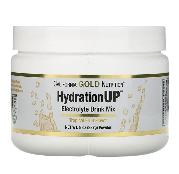 California Gold Nutrition, HydrationUP,電解質飲品混合粉劑,熱帶水果,8 盎司(227 克) California Gold Nutrition, HydrationUP,電解質飲品混合粉劑,熱帶水果,8 盎司(227 克)