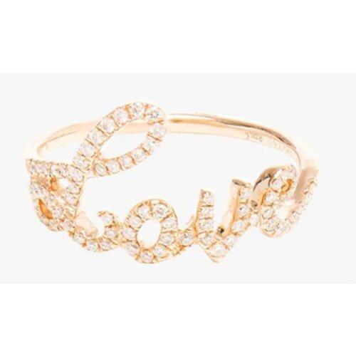 18k Yellow Gold Diamond Love Ring 18k Yellow Gold Diamond Love Ring