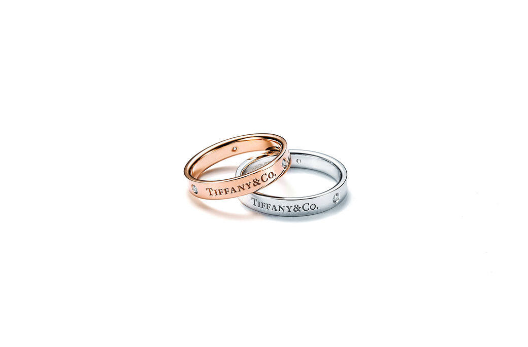 結婚對戒推介:鑽石18K玫瑰金指環 ($10,800 Tiffany & Co.)鑽石鉑金指環 ($10,800 Tiffany & Co.) 結婚對戒推介:鑽石18K玫瑰金指環 ($10,800 Tiffany & Co.)鑽石鉑金指環 ($10,800 Tiffany & Co.)
