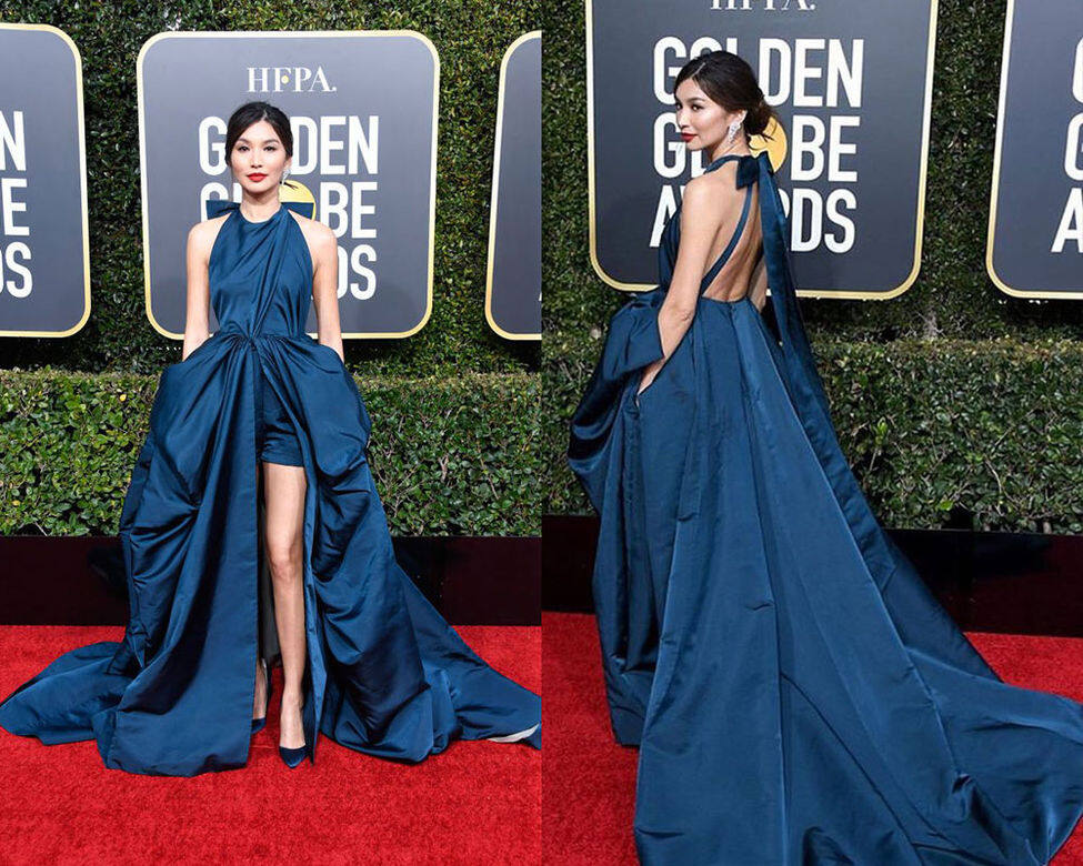 Gemma Chan 裙褲款方便新娘走動 Gemma Chan 裙褲款方便新娘走動