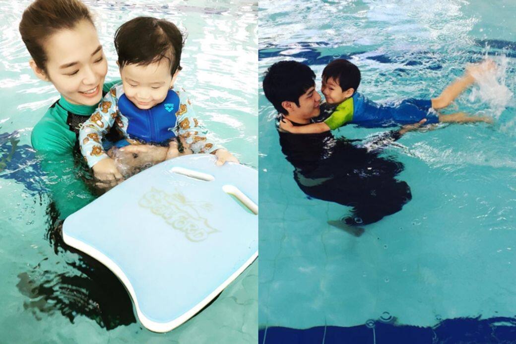 學游泳也是家庭樂兒子Anton今年5歲,呂慧儀和黃文迪把兒子的游泳班視 學游泳也是家庭樂兒子Anton今年5歲,呂慧儀和黃文迪把兒子的游泳班視