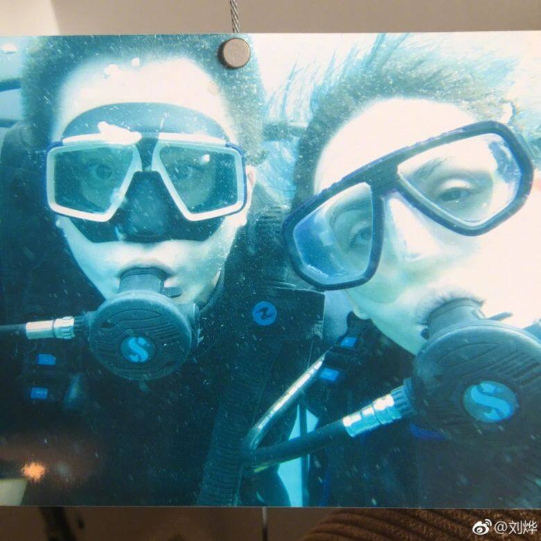 劉燁和老婆婚後也不會忘了二人世界,不時去旅行、潛水、登山等, 劉燁和老婆婚後也不會忘了二人世界,不時去旅行、潛水、登山等,