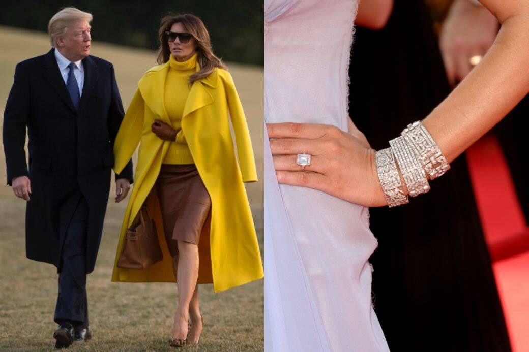 特朗普, Donald Trump, 老婆, Melania Trump, 訂婚, 鑽石, 戒指, 鑽戒, 美國總統, 求婚, 婚姻, 第一夫人