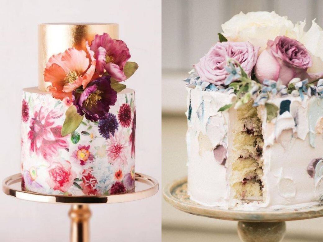 以奶油作畫紙!22款外國新流行的超夢幻水彩結婚蛋糕 以奶油作畫紙!22款外國新流行的超夢幻水彩結婚蛋糕