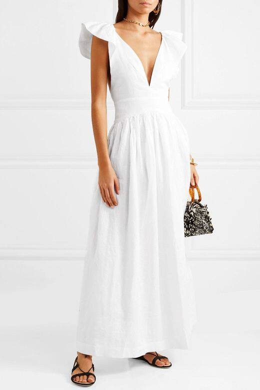 KalitaPersephone linen deep-V dress - £690 KalitaPersephone linen deep-V dress - £690
