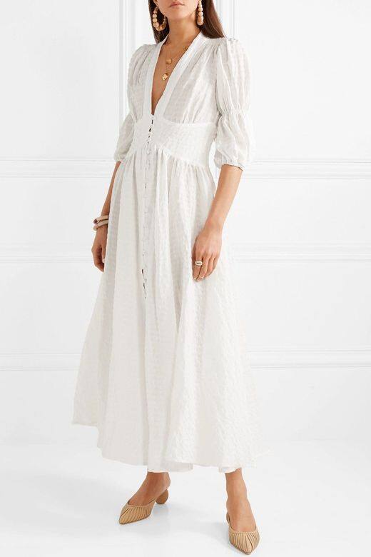 Cult GaiaSeersucker maxi dress - £630 Cult GaiaSeersucker maxi dress - £630