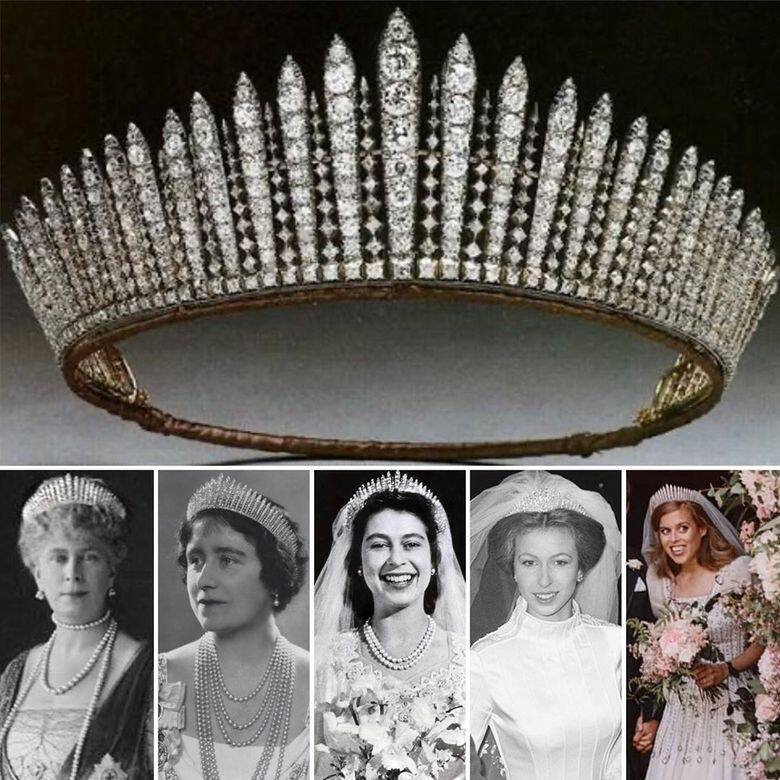 這次碧翠絲公主的穗狀鑽石王冠當然也成了注目焦點，不僅曾經為伊莉