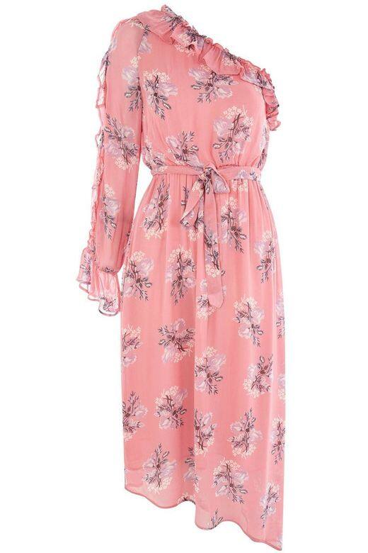 Topshop 單肩荷葉邊連身裙 USD$45(topshop.com) Topshop 單肩荷葉邊連身裙 USD$45(topshop.com)
