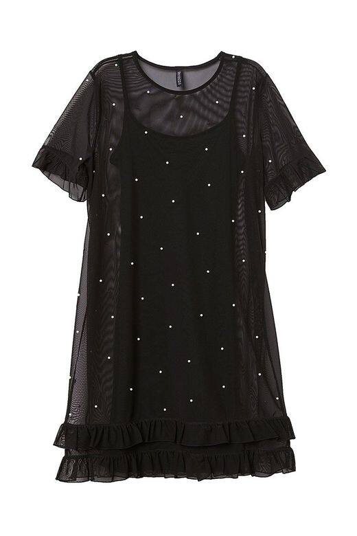 H&M 透紗小珍珠裙- £24.99（約250港幣）