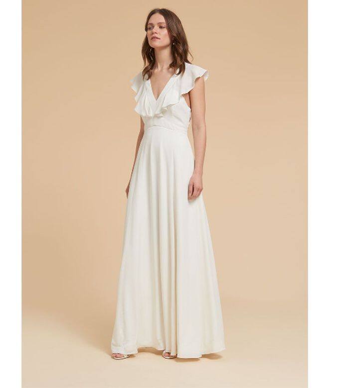 WhistlesEve 絲質婚紗£599（約港幣$5,990）