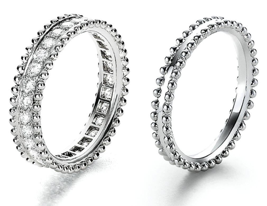 結婚對戒推介:鑽石鉑金指環 ($64,000 Van Cleef & Arpels)鉑金指環 ($18,700 Van Cleef & Arpels) 結婚對戒推介:鑽石鉑金指環 ($64,000 Van Cleef & Arpels)鉑金指環 ($18,700 Van Cleef & Arpels)