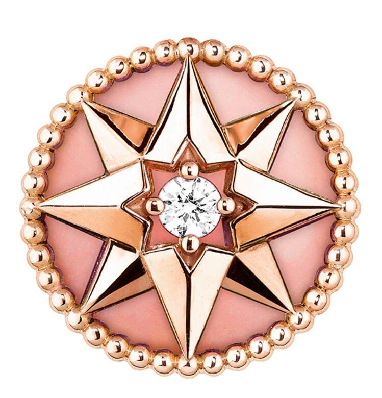 Dior Joaillerie 鑽石及粉紅蛋白石18K玫瑰金耳環