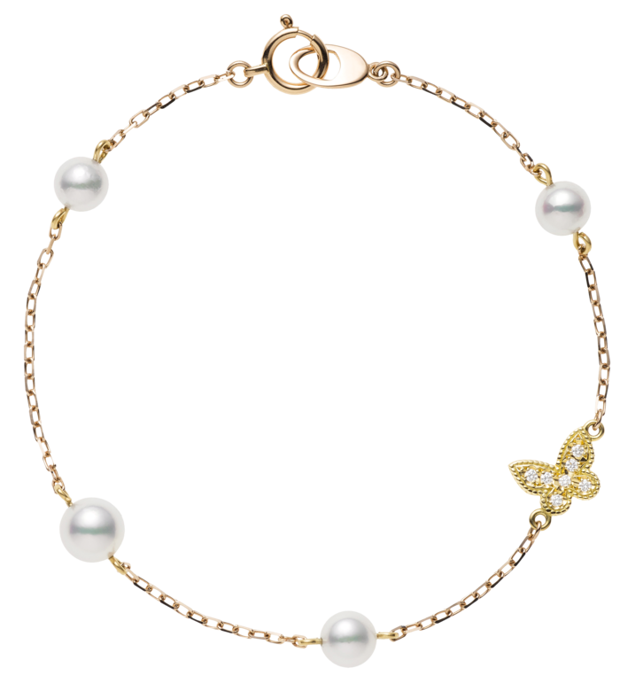 Mikimoto 鑲鑽石及珍珠18K黃金手鏈 Mikimoto 鑲鑽石及珍珠18K黃金手鏈