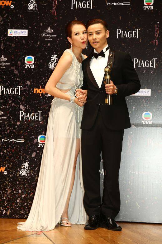 「我這輩子幸福靠她。」蔡少芬沒有看錯人，當張晉於香港電影金像獎奪得最
