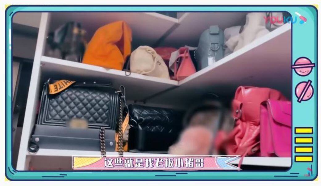 愷樂又曾於訪問中展示過家中一整櫃的名牌袋 愷樂又曾於訪問中展示過家中一整櫃的名牌袋