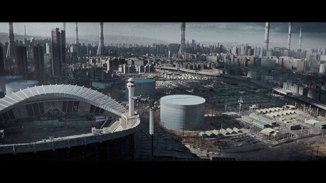 《明日戰記》故事設定於2055年的未來污染世界，曾經繁華的城市變成荒土，主