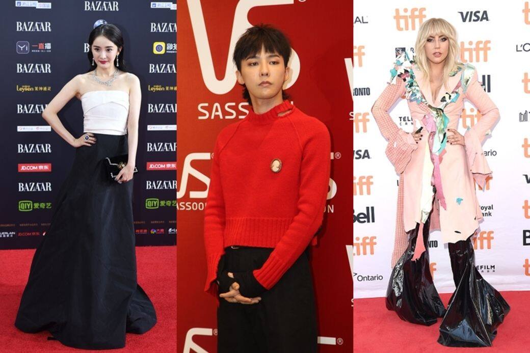 楊冪, G-Dragon, Lady Gaga, 霍建華, 林志穎 楊冪, G-Dragon, Lady Gaga, 霍建華, 林志穎