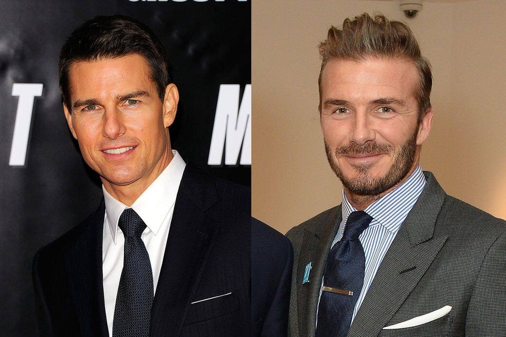 David Beckham, Tom Cruise, Ariana Grande, Miley Cyrus David Beckham, Tom Cruise, Ariana Grande, Miley Cyrus