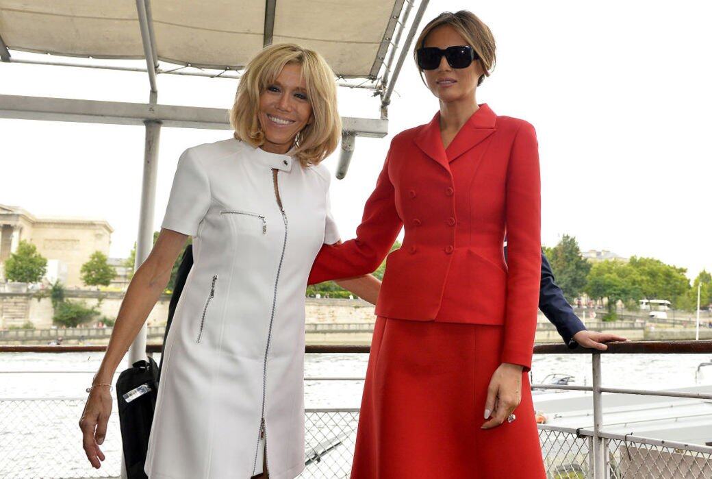 心痛Melania Trump的還有法國第一夫人Brigitte Macron。她陪同法國總統來華盛頓訪問,跟Melania 心痛Melania Trump的還有法國第一夫人Brigitte Macron。她陪同法國總統來華盛頓訪問,跟Melania
