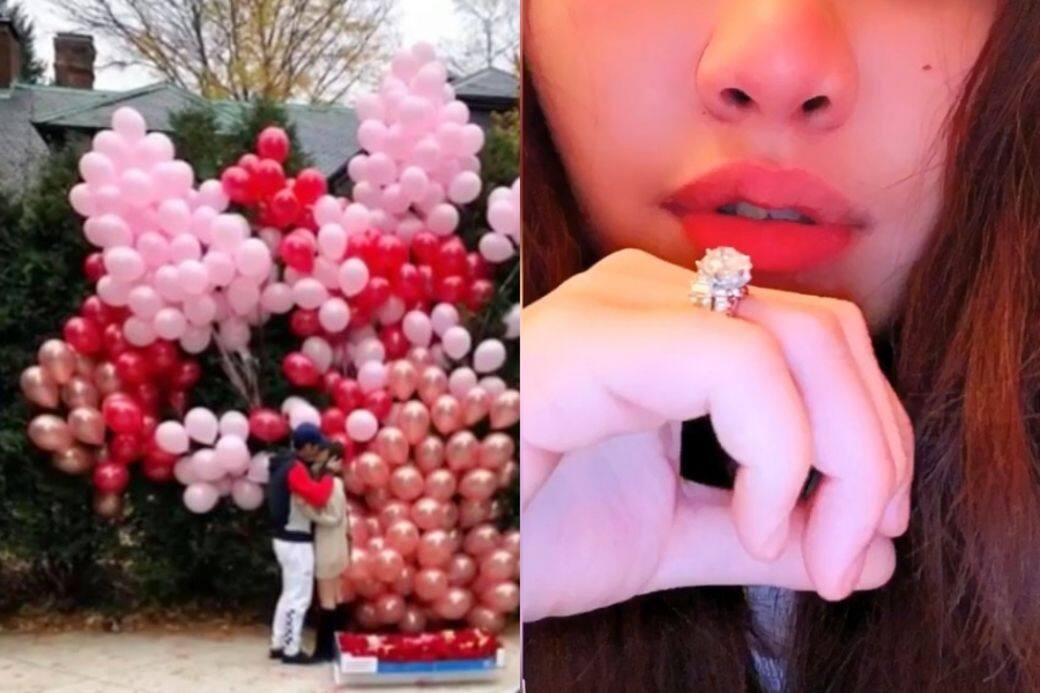 何超盈早前公開了被求婚片段 何超盈早前公開了被求婚片段